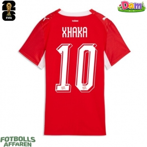 Schweiz Granit Xhaka #10 Hemmatröja Kvinnor VM 2026 Kortärmad